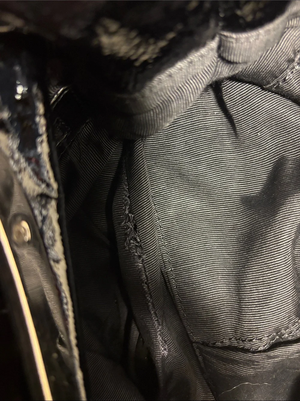Badgley Mischka Black Crinkled Patent Leather 2Way Foldover Clutch Tote w/ Strap
